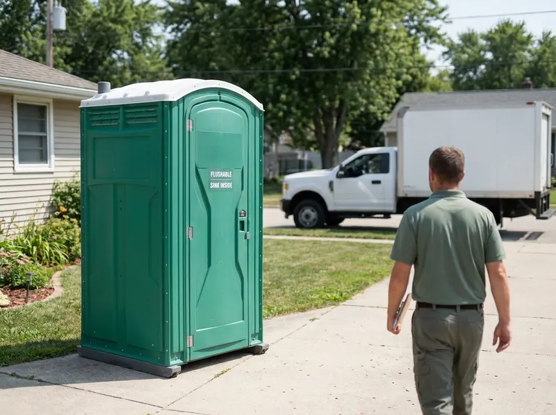 Flushable Portable Restrooms with Interior Sinks in West Lafayette, IN